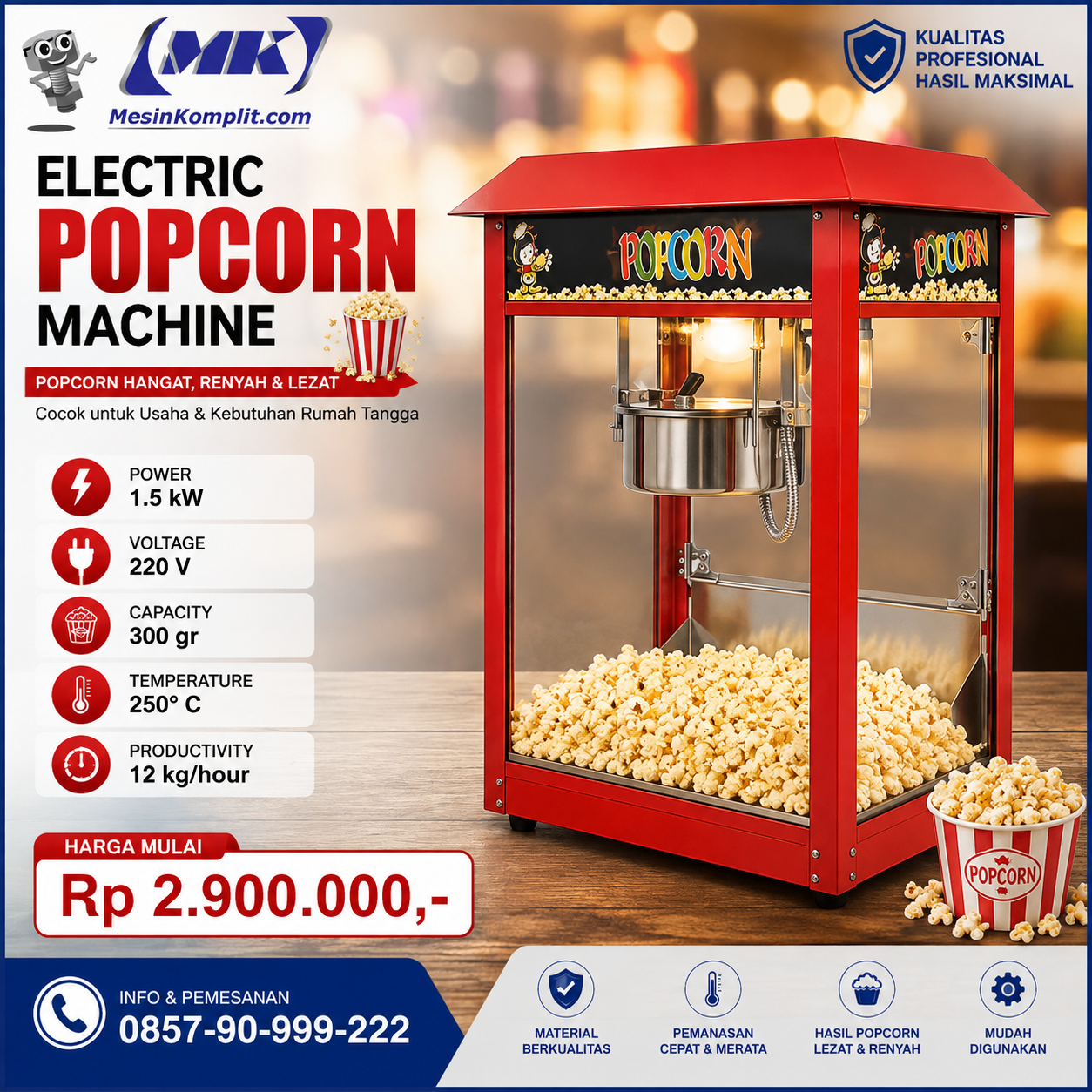 Mesin Popcorn Ekonomis (R...